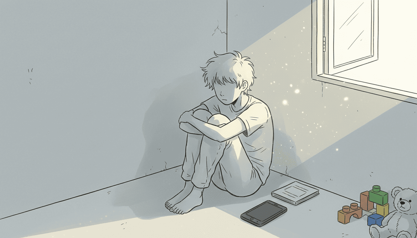 蜷缩的少年